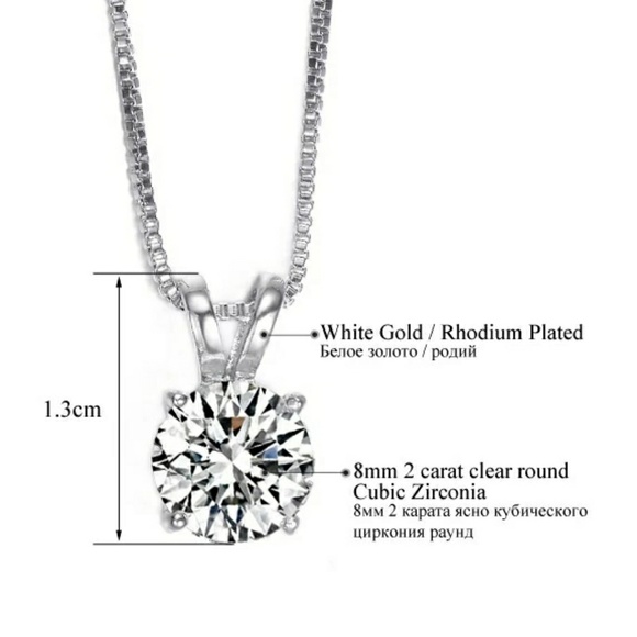 CLEARANCE Solitaire Hearts and Pendants Necklace - Picture 3 of 3